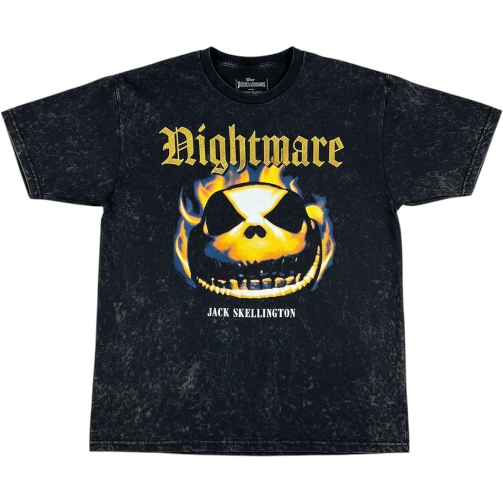 Disney Nightmare Before Christmas Jack Skellington Mineral Wash T-Shirt Large